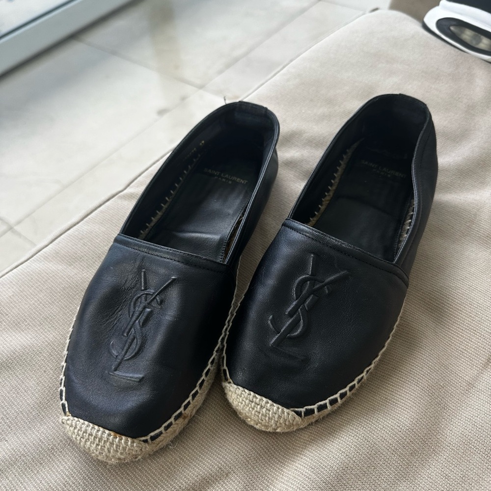 YSL LEATHER ESPADRILLES